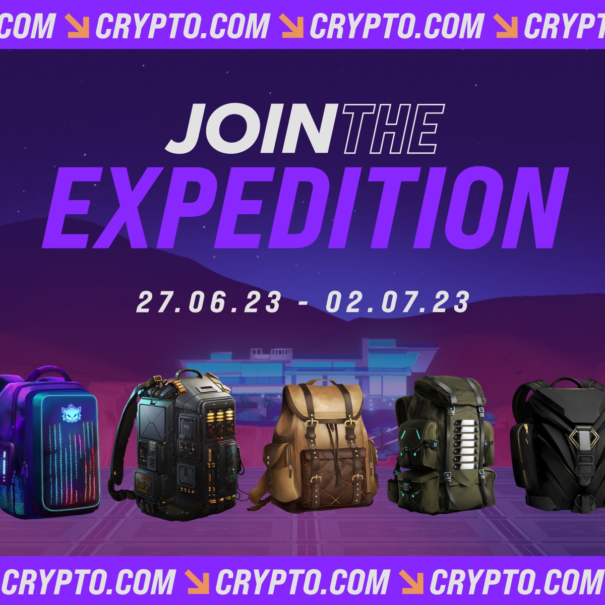 cryptocom's tweet photo. #CROFam, 2 UFC 290 tickets or a 'Cyber Cubs' NFT await!

Join our Expedition Giveaway in 3 steps:
1️⃣ Quote Tweet this with a photo or digitally created artwork about exploring new lands with a backpack
2️⃣ Follow @cryptocom + @LoadedLions_CDC
3️⃣ Register: https://t.co/7MnU08nS0Q https://t.co/TqwMfL8q9E