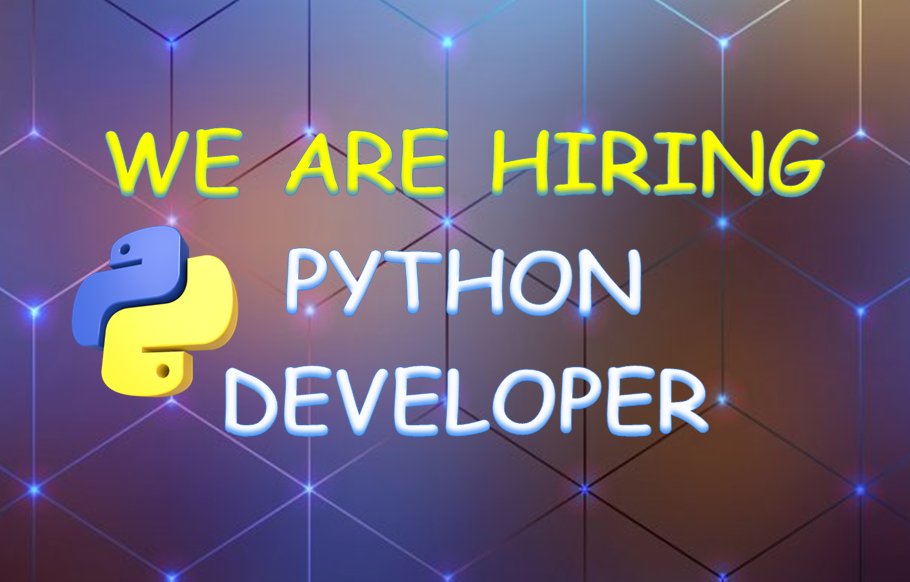Hi! 
We are looking for a Python Developer in Czech Republic/Slovenia/Slovakia with 4+ years experience.
DETAILS
Schedule: full-time, remote
Client: Prague, CZ
Start: ASAP
English: upper+
#Python #pythonprogramming #developer #openvacancy #openposition