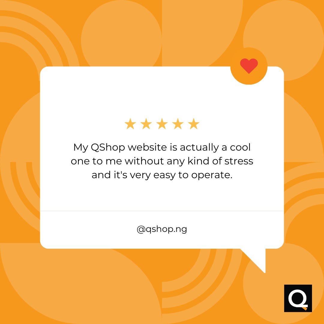 Reviews like this make us excited. This is a sign for you to get started on QShop today.
#qshop #ecommerce #customerreview #onlinestore