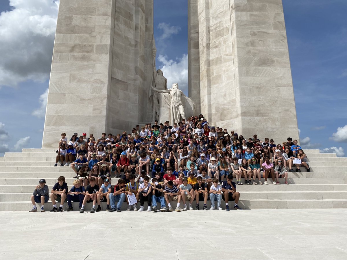 Alleyns_Lower's tweet photo. ⁦@Alleyns_AW⁩ Year 8 - Day 2 has begun at the Canadian National Memorial. ⁦@_JaneLunnon⁩ https://t.co/8CizkHHooX