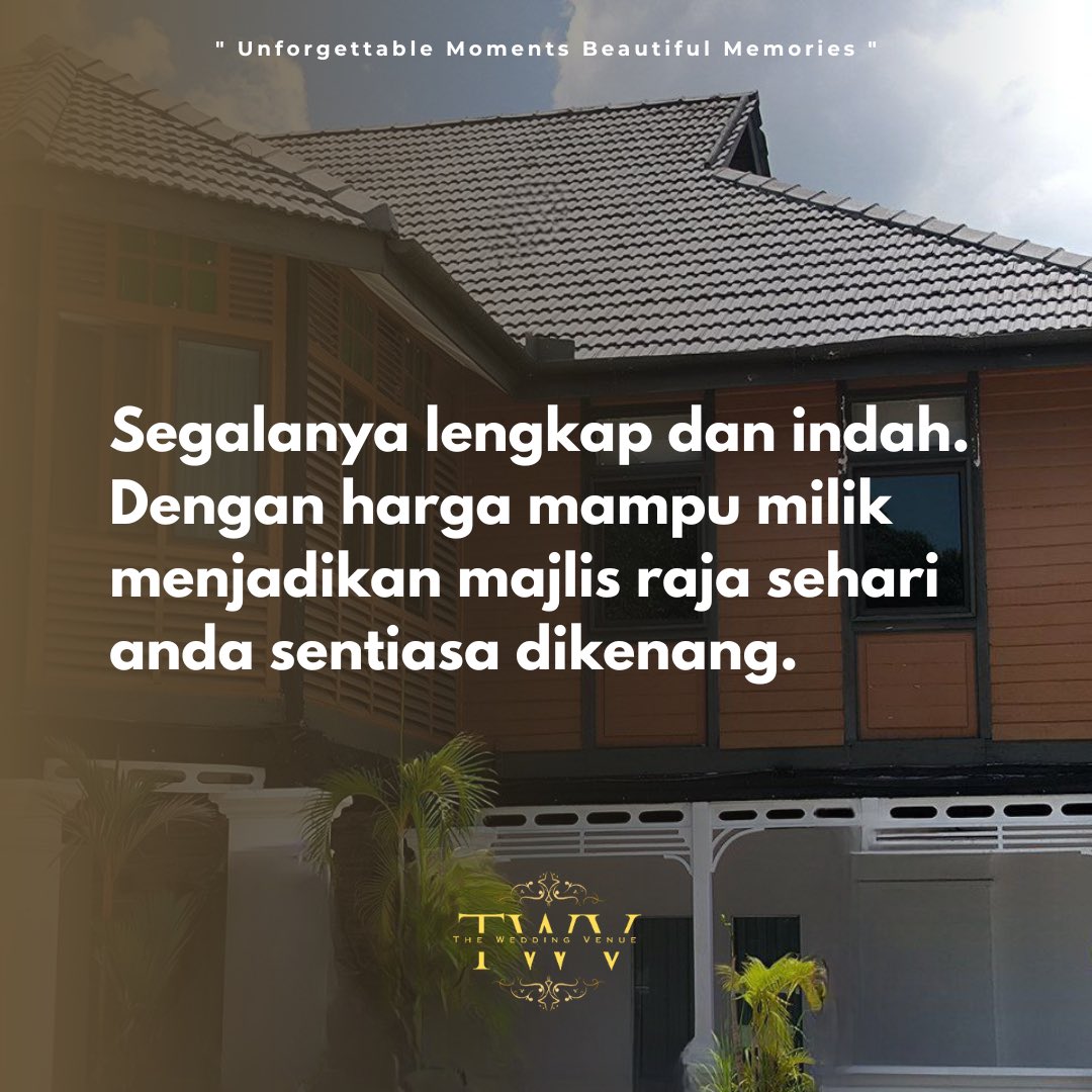 Merealisasikan hari terindah anda bersama The Wedding Venue🥰

Berminat?
𝐔𝐧𝐭𝐮𝐤 𝐛𝐨𝐨𝐤 𝐬𝐥𝐨𝐭 𝐚𝐧𝐝𝐚, 𝐬𝐢𝐥𝐚 𝐤𝐥𝐢𝐤 𝐥𝐢𝐧𝐤 𝐝𝐢 𝐛𝐢𝐨 𝐮𝐧𝐭𝐮𝐤 𝐛𝐞𝐫𝐮𝐫𝐮𝐬𝐚𝐧 𝐬𝐞𝐜𝐚𝐫𝐚 𝐭𝐞𝐫𝐮𝐬 𝐛𝐞𝐫𝐬𝐚𝐦𝐚 𝐩𝐢𝐡𝐚𝐤 𝐤𝐚𝐦𝐢.
#weddingipoh 
#viralperak
#jomkahwin