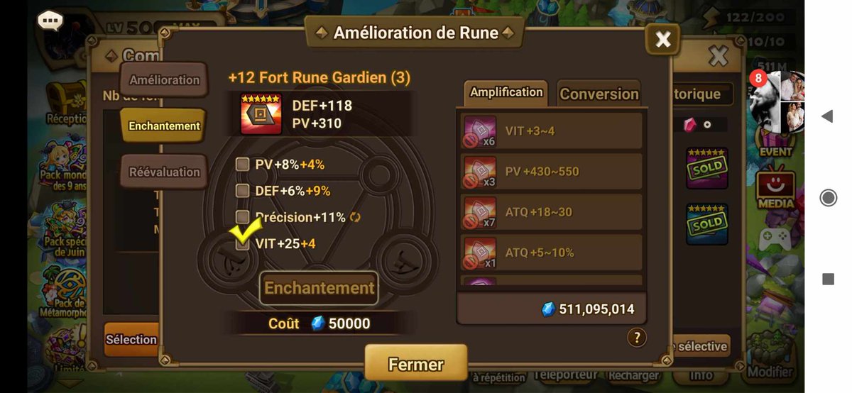 En pleine hésitation émotionnelle Je hurle de joie pour un quad ou chiale sur les proc de merde.... #summonnerswar @summonerswar_FR a quand mon +30 ? 😍