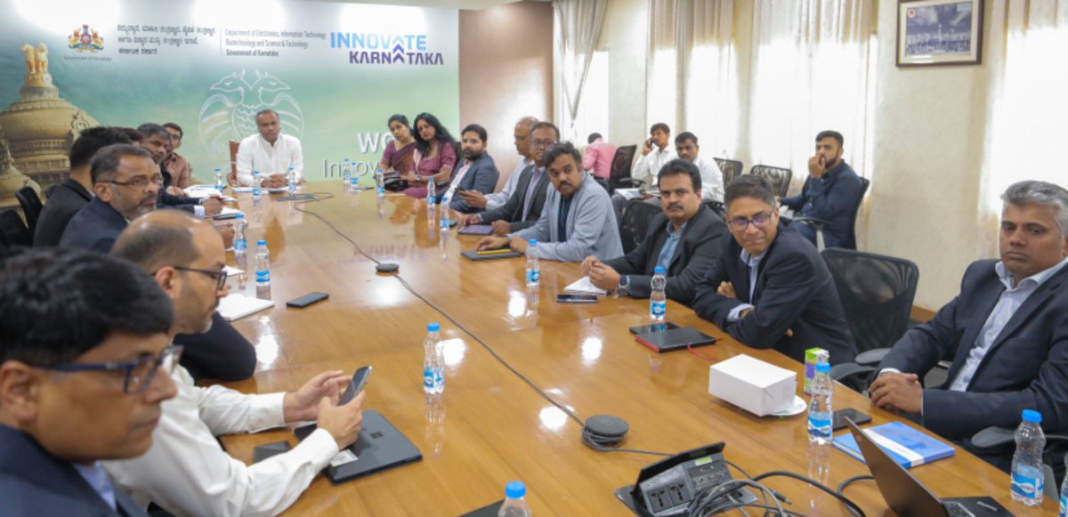 AnuragConnects's tweet photo. It was great meeting with Hon @PriyankKharge, IT Minister, Govt of Karnataka, along with the reps from leading IT companies. Had quite an engaging discussion on building the brand 'Bangalore' and the opportunities to foster new partnerships with the Govt. @cisco_in https://t.co/qMenEIxPPn
