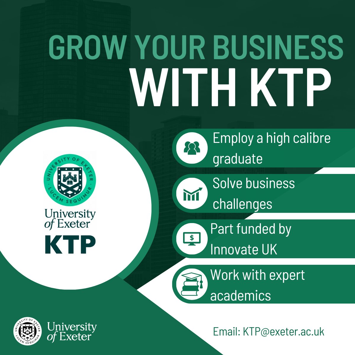 UofE_KTP's tweet photo. We've worked with academics from @CFCM_Exeter,
@UniofExeterESI, @UniExeterIDSAI, @UofEBusiness and @ExeterCircular
More info and examples of our previous projects - https://t.co/J6OlK0Yjcz
@UofE_Solutions https://t.co/L0zOKwjXp7