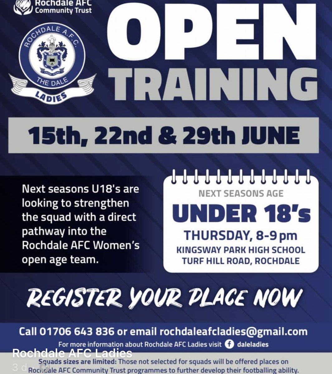 Our under 18’s are looking for a few more players to help strengthen the squad