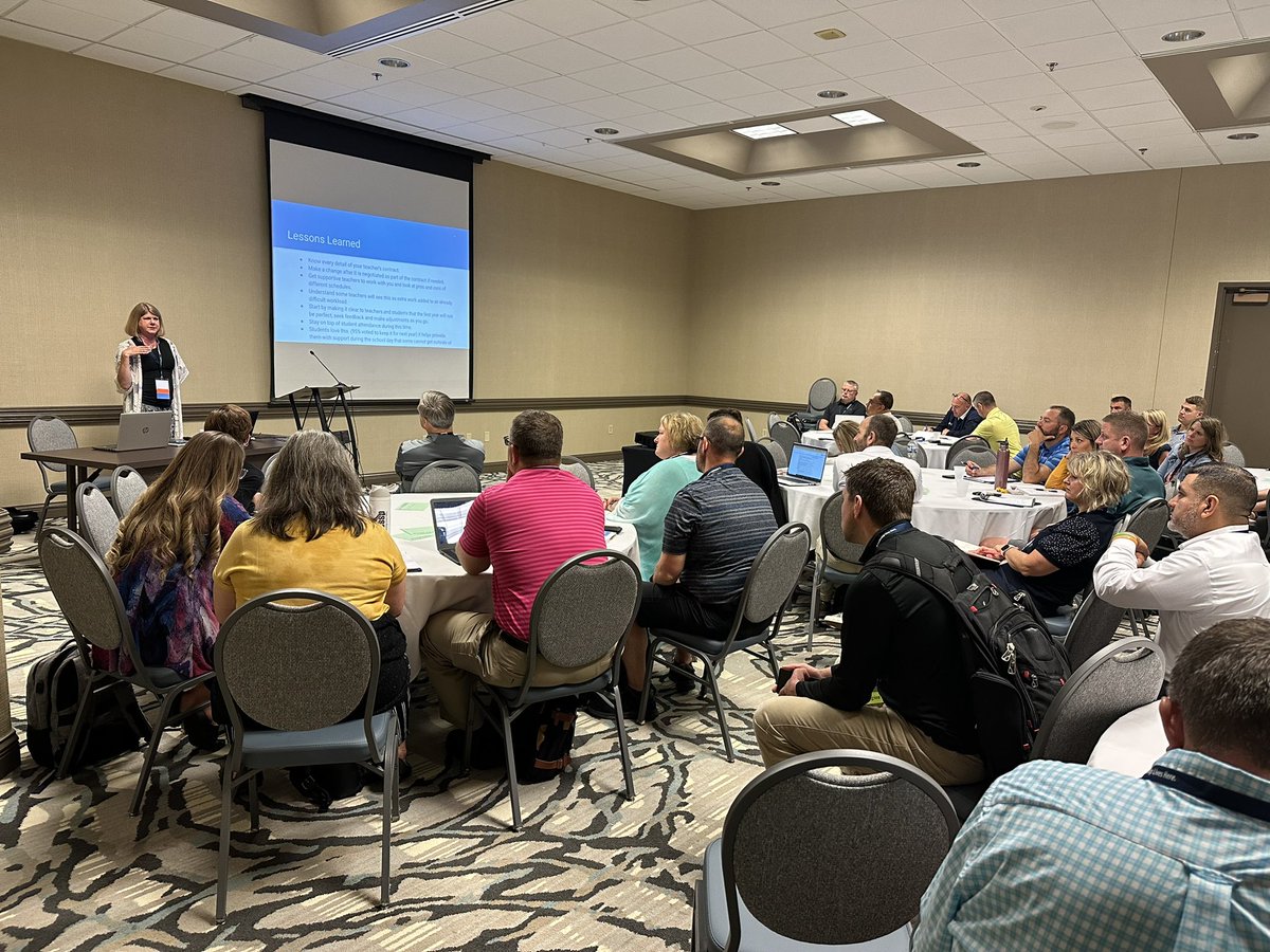 massp's tweet photo. Salem HS Principal Kim Villarosa knocked it out of the park! Great breakout on Creating an Advisory/ESA Period. https://t.co/hW00eXEivb