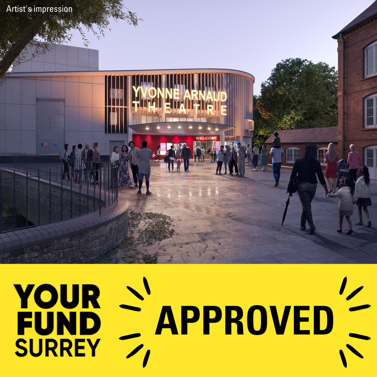 YvonneArnaud's tweet image. 🚨Announcement🚨
We’ve been awarded £3m from Surrey County Council’s Your Fund Surrey!

This vital funding will go towards our Play Your Part Campaign, to make the theatre accessible to everyone and keep the theatre at the centre of our communities for years to come. (1/5)