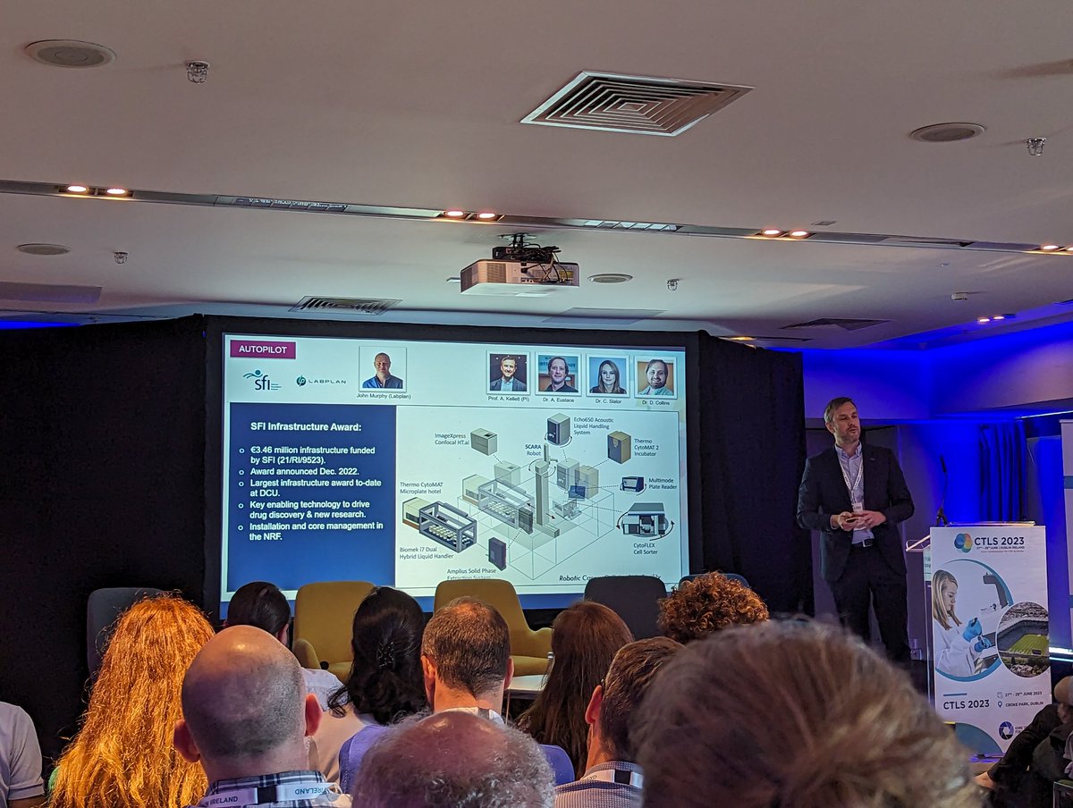 Core Technologies DCU (@dcuresearchnano) on Twitter photo Prof Andrew Kellett talking about DCUs new AUTOPILOT high throughput system #ctls2023
<a href="/CTLSlifeScience/">Core Technologies for Life Sciences</a> Prof Andrew Kellett talking about DCUs new AUTOPILOT high throughput system #ctls2023
<a href="/CTLSlifeScience/">Core Technologies for Life Sciences</a>