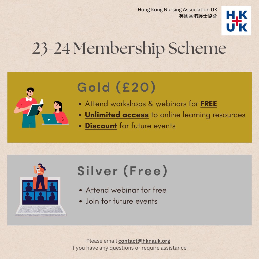 [Membership Scheme 2023-24] There are 2 types of memberships available this year: GOLD and SILVER. Please join us by clicking this link: hknauk.org/membership-log… If you have any questions or require assistance, please email contact@hknauk.org #HKNAUK #membership #scheme