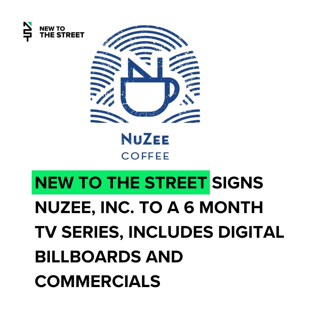 NewToTheStreet's tweet photo. New to The Street Signs NuZee, Inc. to a 6 Month TV Series, Includes Digital Billboards and Commercials!
Click the link to read โฌ๏ธโฌ๏ธโฌ๏ธ
https://t.co/75iu9nHVWJ
#VitaCoffee #NuZee #BrewBag #SingleBrew #coffee #coffeeonthego #business #newtothestreet https://t.co/jZXaTjTmWl