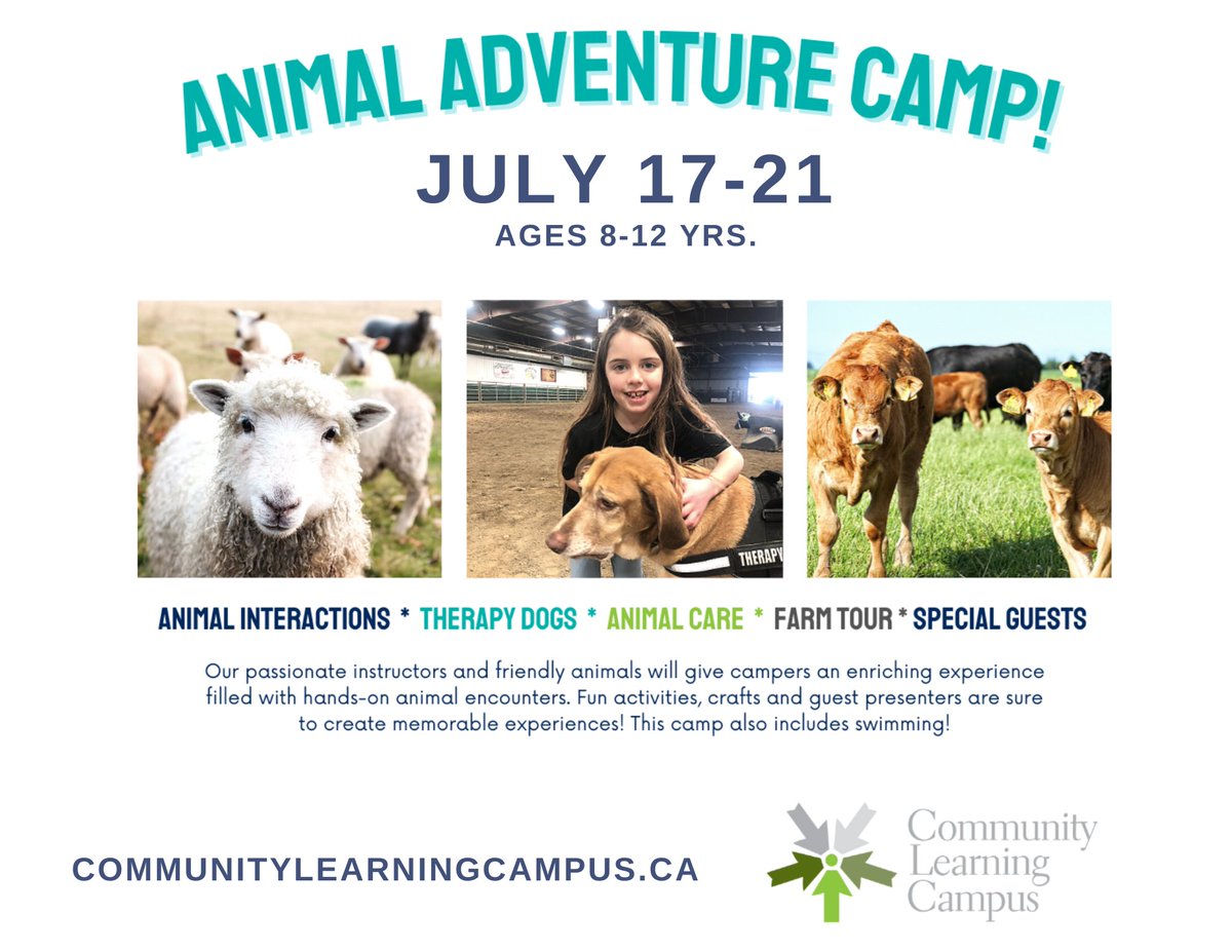 CLC_FITNESS's tweet photo. Only 2 spots left in our animal adventure camp! 
To register: https://t.co/vtPsfSgROr https://t.co/A0iF3Bp7w3
