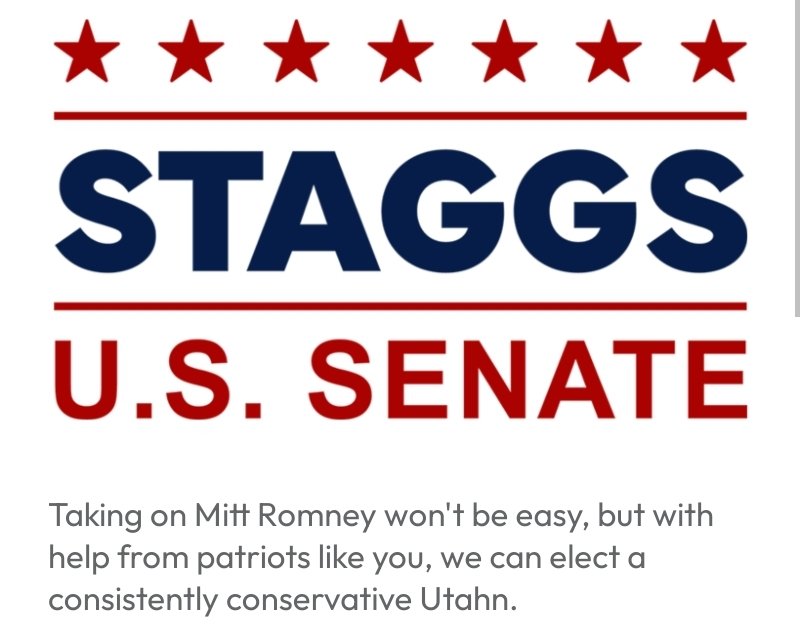 Support and vote for @MayorStaggs US Senate - Utah

Help him unseat GOPe Mush RINO @MittRomney