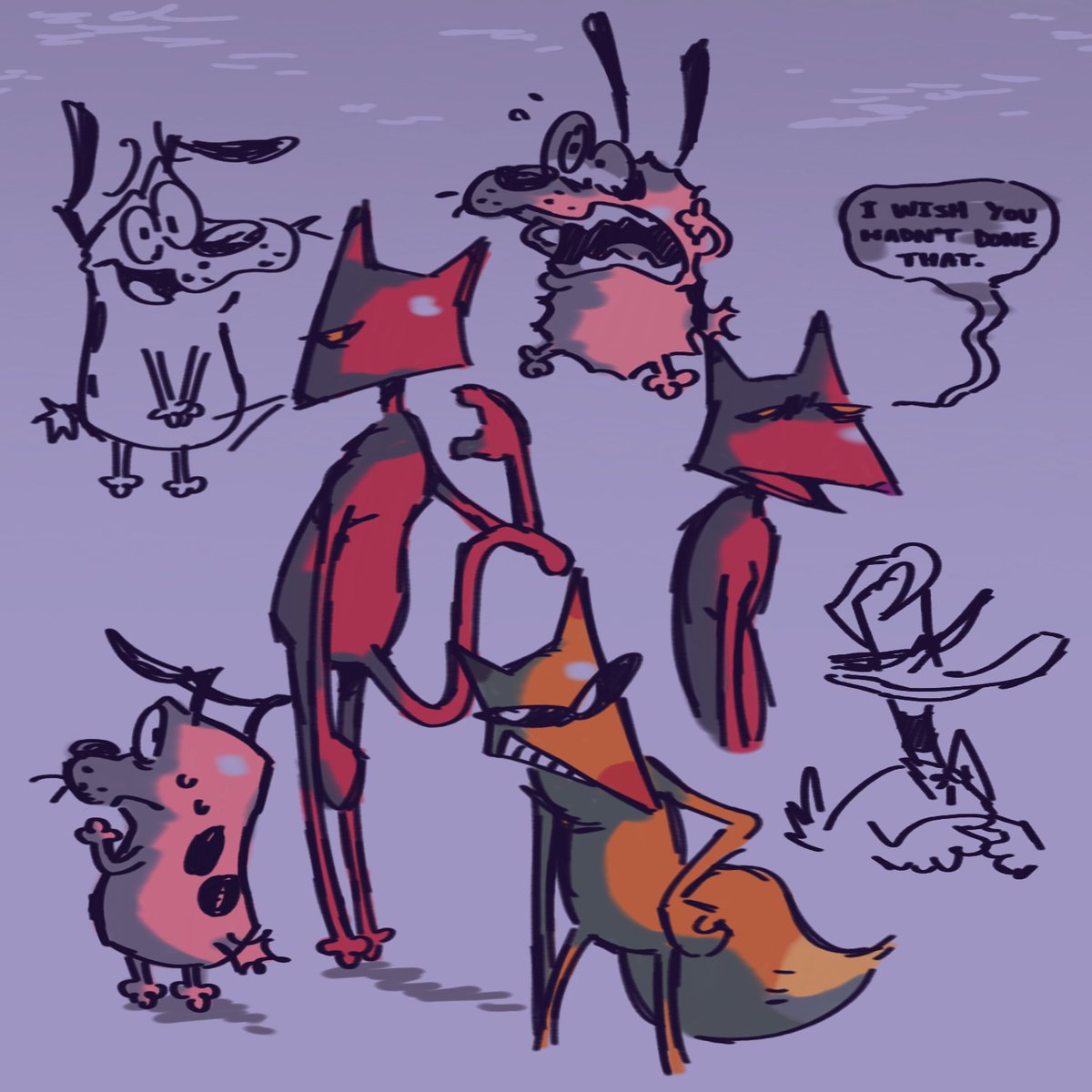 COURAGE THE COWARDLY DOG PLEASE PLEASE PLEASE PLEASE I NEED TO MAKE COURAGE AND THE VILLAINS OF NOWHERE A REAL SHOW OR ILL DIE!!!!!!!!!!!!