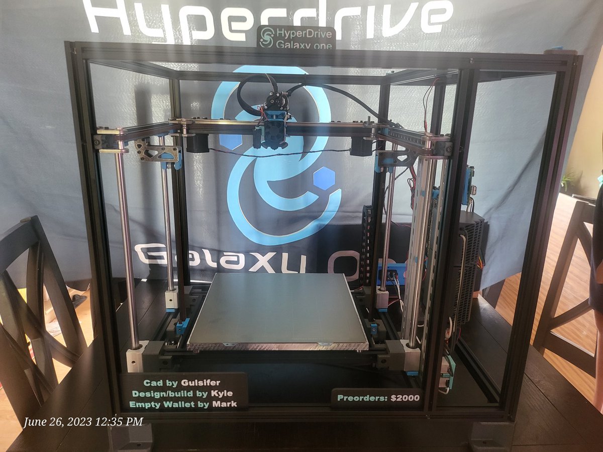 hyperdrive3D's tweet image. MRRF 2023 wss awesome introducing our new printer The Hyperdrive Galaxy One, we&apos;ve been working on this for the last 5-6 months. It is just about ready there&apos;s a couple of adjustments and last minute ideas. Be watching for it.