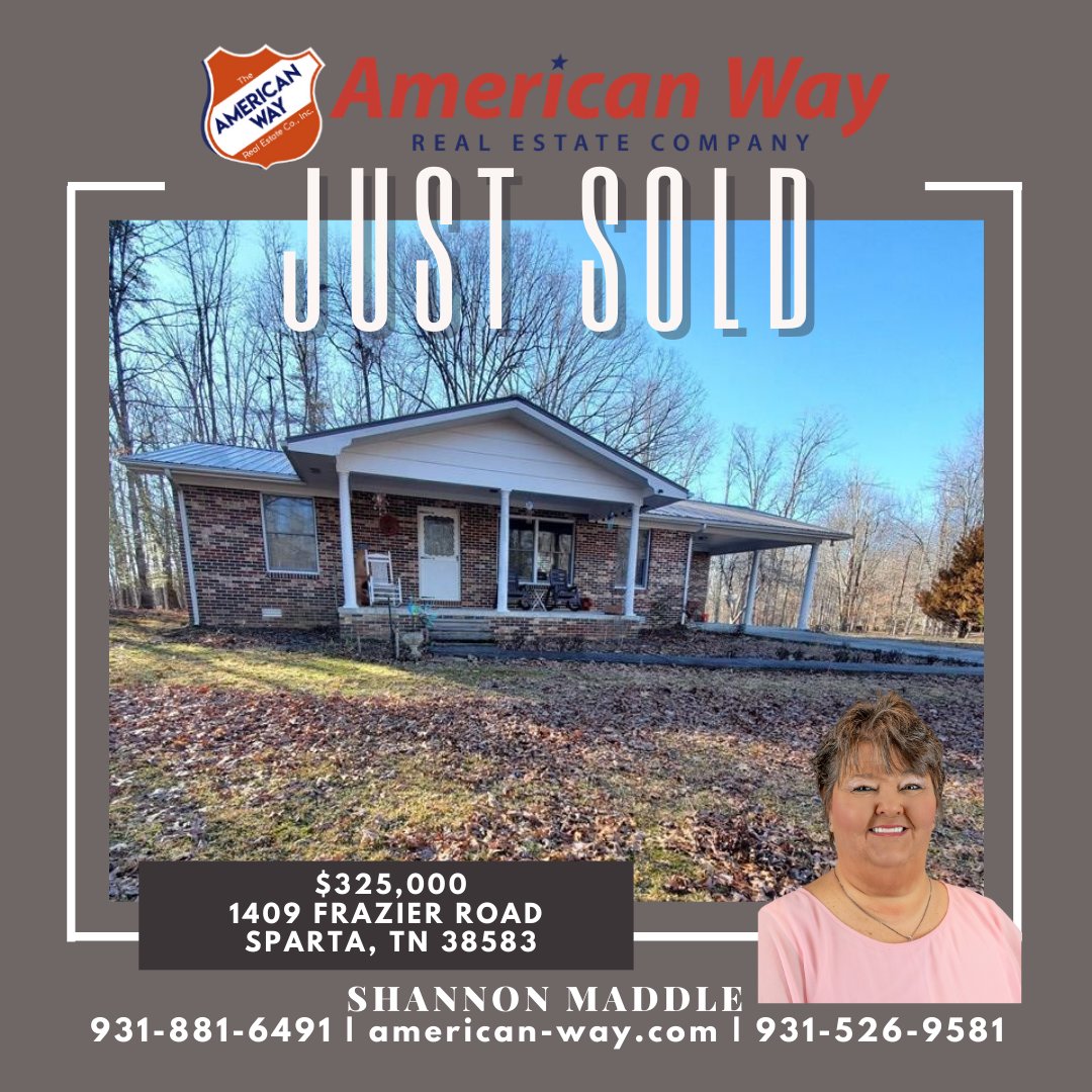 ‼️SOLD‼️
✨Check out this fantastic sale! ✨
Contact American Way to get your home SOLD🏡
📞931-526-9581
zcu.io/4RTG
#AmericanWayRealEstate #CookevilleTN #TNRealEstate #SOLD #ShannonMaddleAmericanWayRealtor