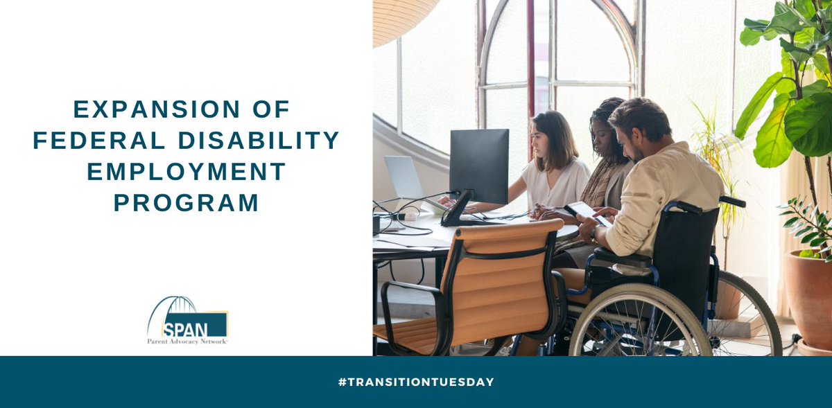 SPANadvocacy's tweet photo. #TransitionTuesday: Federal officials are looking to promote changes in state policies and systems in order to increase competitive integrated employment among people with disabilities. Read about the expansion of the Federal Disability Employment Program:
https://t.co/3CydXYugDQ https://t.co/fHEoIgSv0h