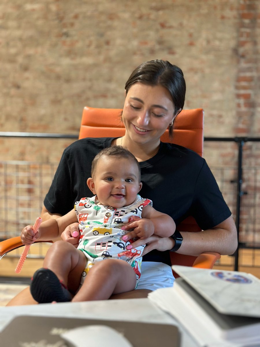 One of the office babies have crash landed onto Jacey’s lap!🚀