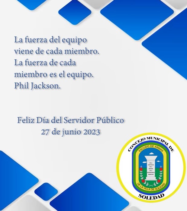 Feliz día del servidor público.
