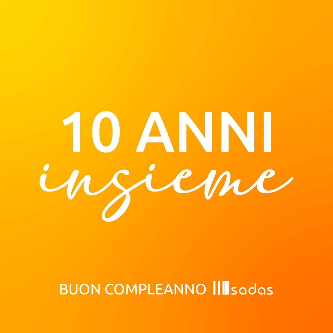 GruppoAS's tweet photo. Una grande festa ci aspetta questa sera! Buon #compleanno alla nostra sorella @SadasDB!

#10anni  #auguri https://t.co/qTWQXARCOh