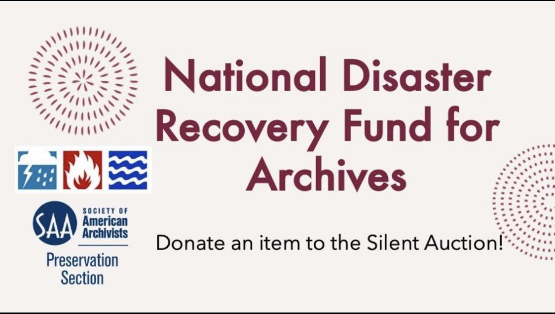 SAApreservation's tweet photo. There’s still time to contribute to our silent auction happening at #saa23 in DC! No need to be present to donate. https://t.co/P9Fwo23q4q https://t.co/e0Xa15q66s