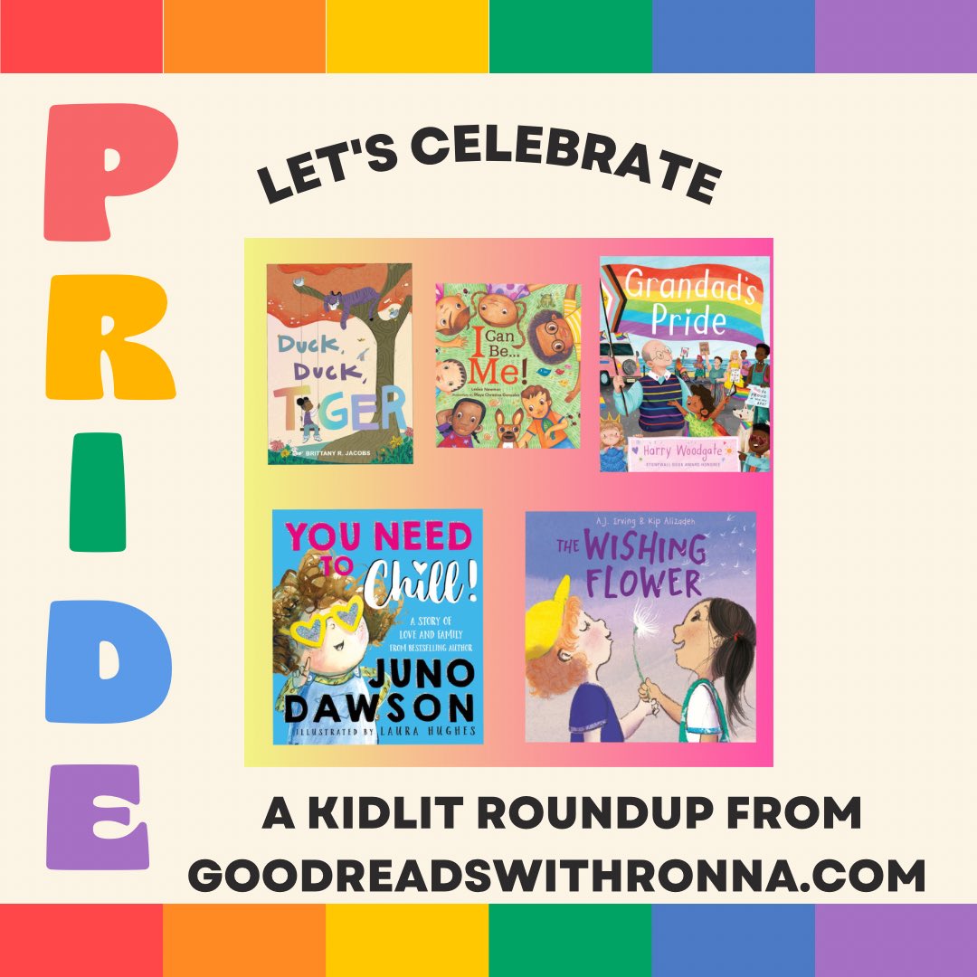 Grandad's Pride by @harryewoodgate; I Can Be ... Me! by @lesleanewman + @MayaGonzalezArt; The Wishing Flower by @aj_irving + @kipalizadeh; You Need to Chill! by @junodawson + @Laura_A_Hughes; + Duck, Duck, Tiger by @BrittanyRJacobs are our #Pride reviews.
wp.me/p3X25n-aGc