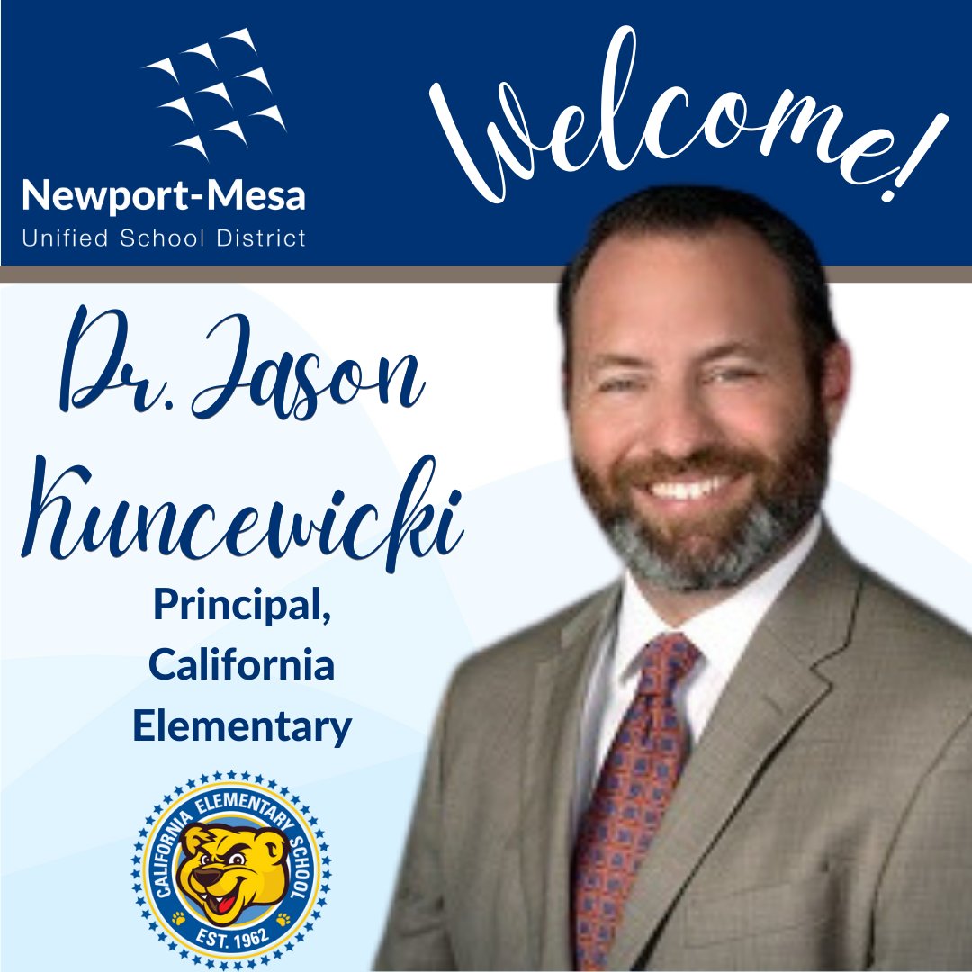 Please join us as we welcome Dr. Jason Kuncewicki as Principal at California Elementary! Visit bit.ly/3CKZEpS to learn more. #warmwelcome