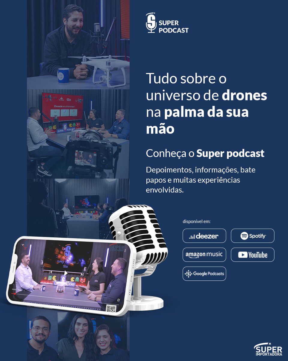 Você já conhece o #superpodcast ? Ele trás informações sobre o mundo do drones, cases reais de nossos clientes e parceiros e um mundo inteiro de possibilidades para vocês.
#podcast #mundodosdrones #dronesagricolas #dronesegurança #dronepulverizaçao #dronemapeamento #sjc #sjcampos