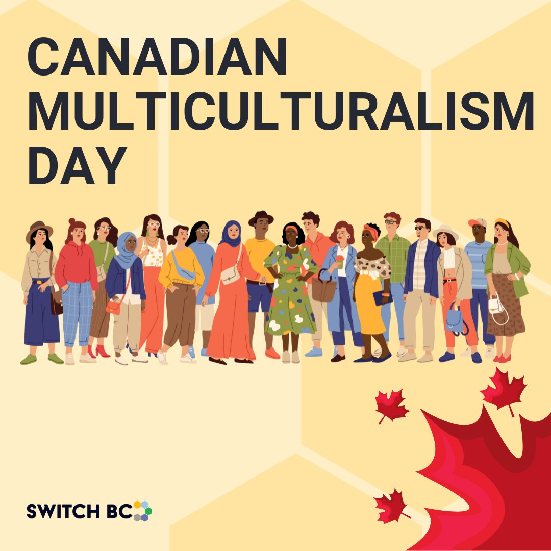 SwitchBCHealth's tweet photo. Happy Canadian Multiculturalism Day! Today, we celebrate the kaleidoscope of cultures that make Canada vibrant and strong. Let us embrace our differences, learn from one another, and forge a future where inclusivity and harmony thrive. 

#MulticulturalismDay https://t.co/mGoZlDetGb