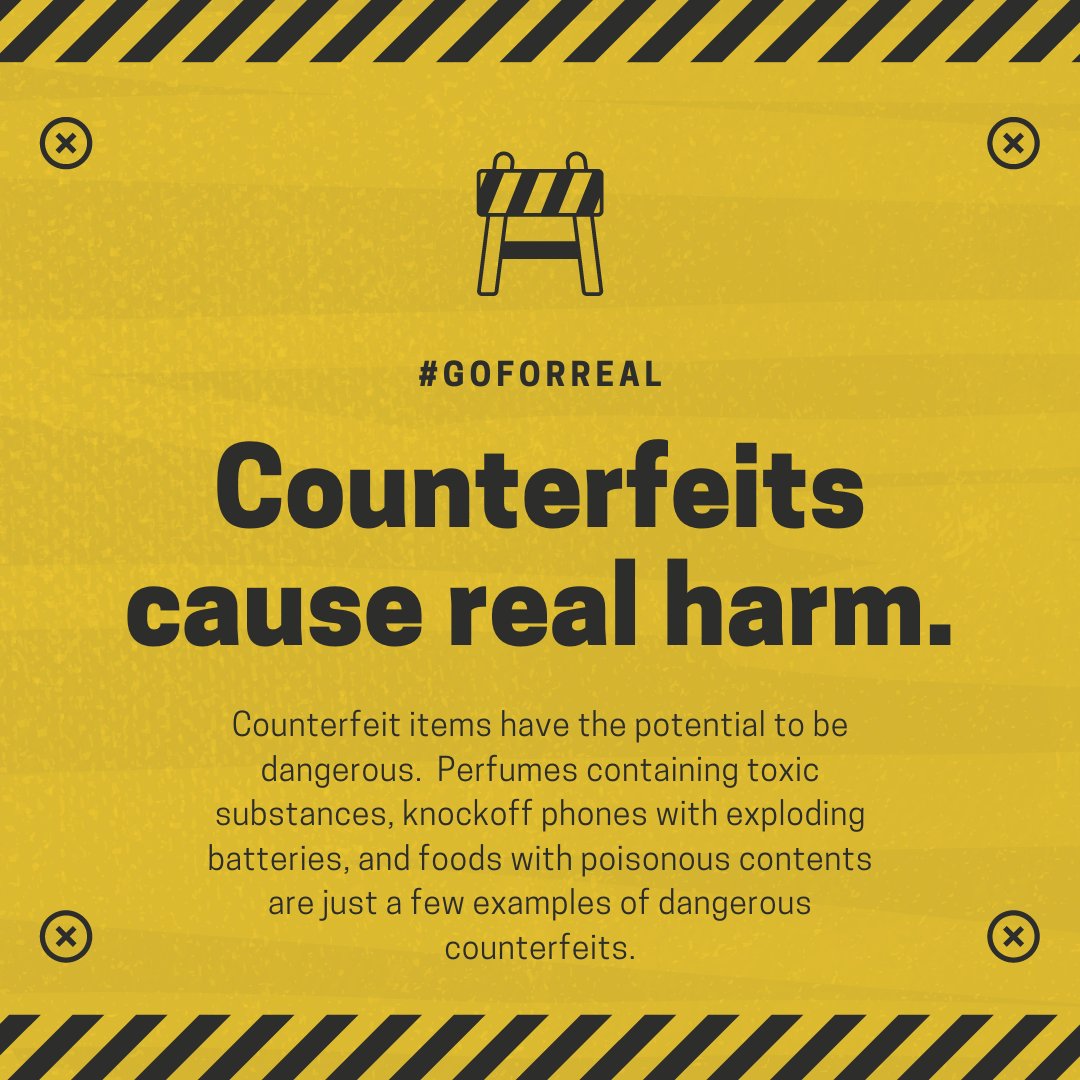 Counterfeits can be dangerous.  Be careful when selecting brands, and make sure to choose only trustworthy brands that use safe materials and ingredients.

#GoForReal
#FortmanSpann #FS_Law