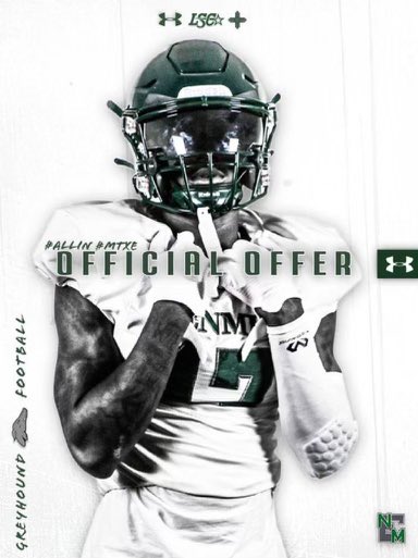After a great camp and discussion with <a href="/CoachKelleyLee/">Kelley Lee</a> it is a blessing that I have received an offer from <a href="/ENMUFootball/">Eastern New Mexico University Football</a>,<a href="/ENMUAthletics/">ENMU Greyhounds</a> 
#GoGreyHounds 
<a href="/CoachNavarro907/">Alex Navarro</a> <a href="/Timbothy_Davis/">🏂Timbo B. Davis 🏈</a> 
<a href="/CoachHaydenMace/">Hayden Mace</a> <a href="/marcus_monaco/">Marcus Monaco</a> 
<a href="/CoachSammyMix/">Sam Mix</a>