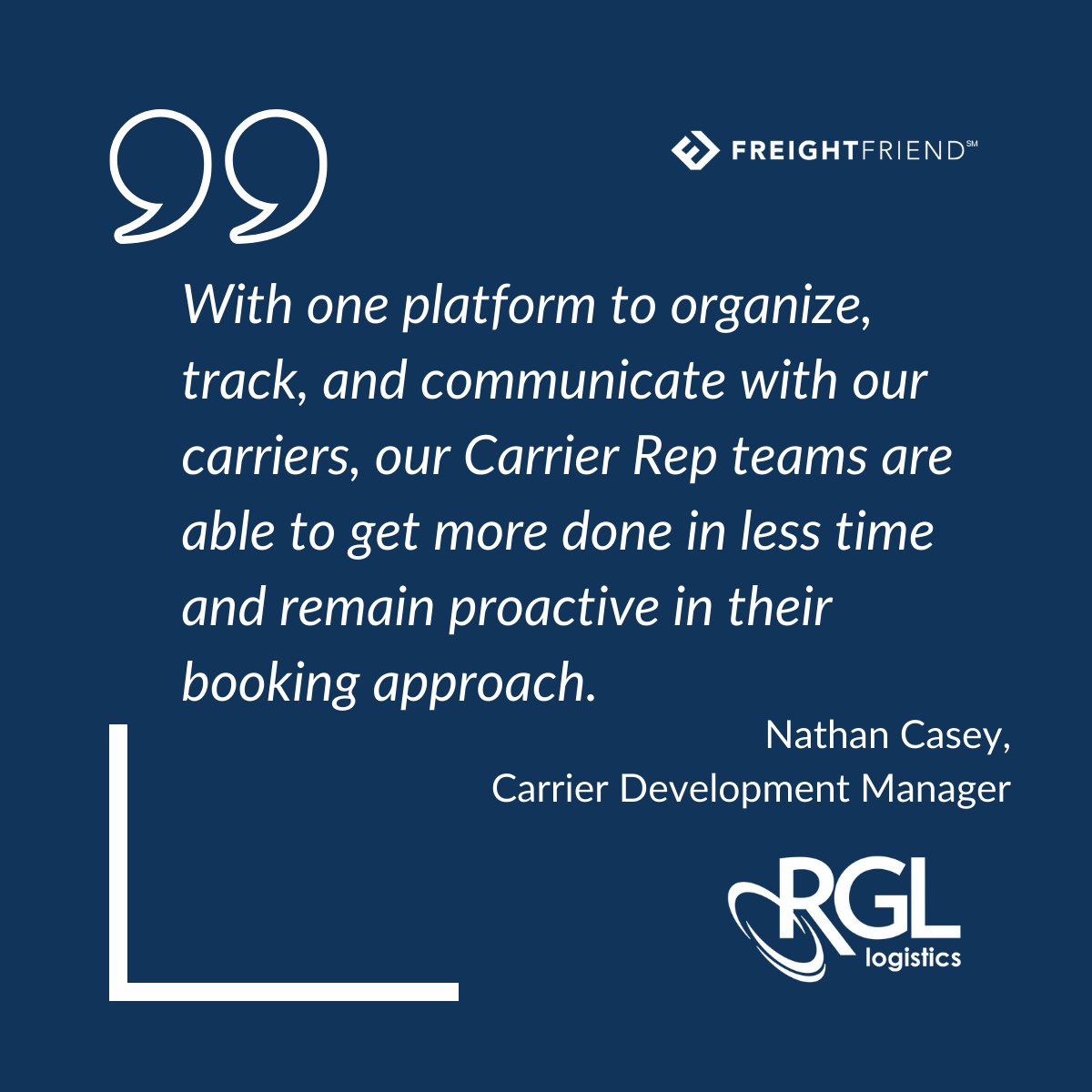 RGL Logistics needed to increase carrier interactions, expand the carrier base, and more efficiently book bids with carriers in less time. See how they did it here: lnkd.in/dWGjF3BP
#relationshipsmatter #freight #transportationindustry #logistics