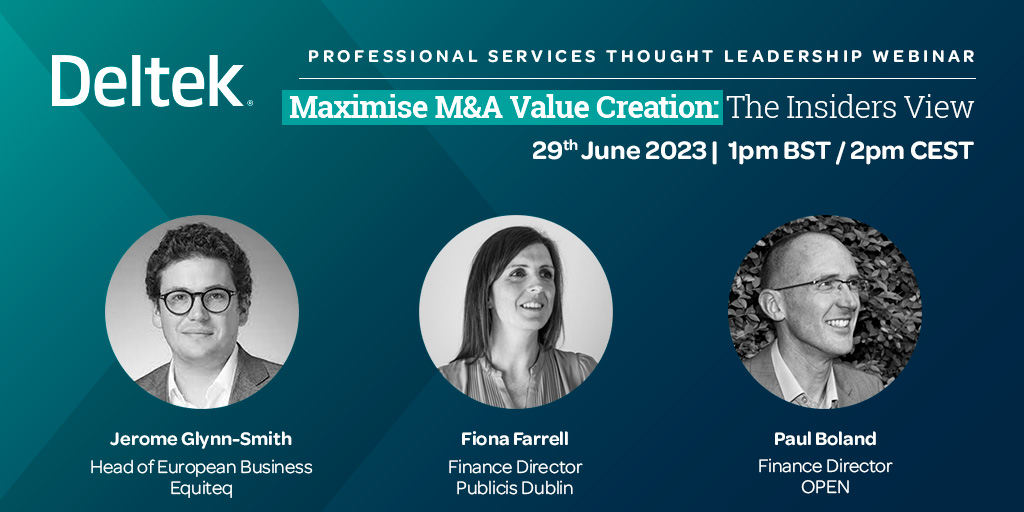Tune in this Thursday! Jerome Glynn-Smith will be joining Deltek, OPEN (Optimised Environments Ltd.), and Publicis Dublin on a live #webinar! 

📅 Thursday - 1pm BST
Link to sign up:  hubs.la/Q01VYFQN0

#MandA #Prepareforexit