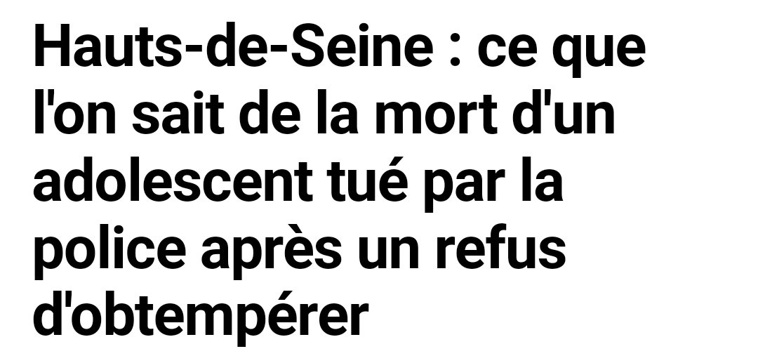Bah qu'il serait en vie si il avait obtempéré...