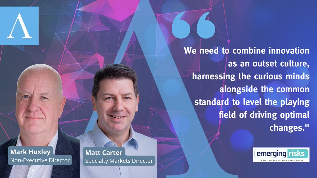 Matt Carter and <a href="/MarkHux/">Mark Huxley</a> spoke to Emerging Risks on why the London Market struggles to innovate and outlines what steps must be implemented to overcome these difficulties.

Read the article here: loom.ly/U4R_300

#LondonMarket #LloydsofLondon #DigitalTransformation