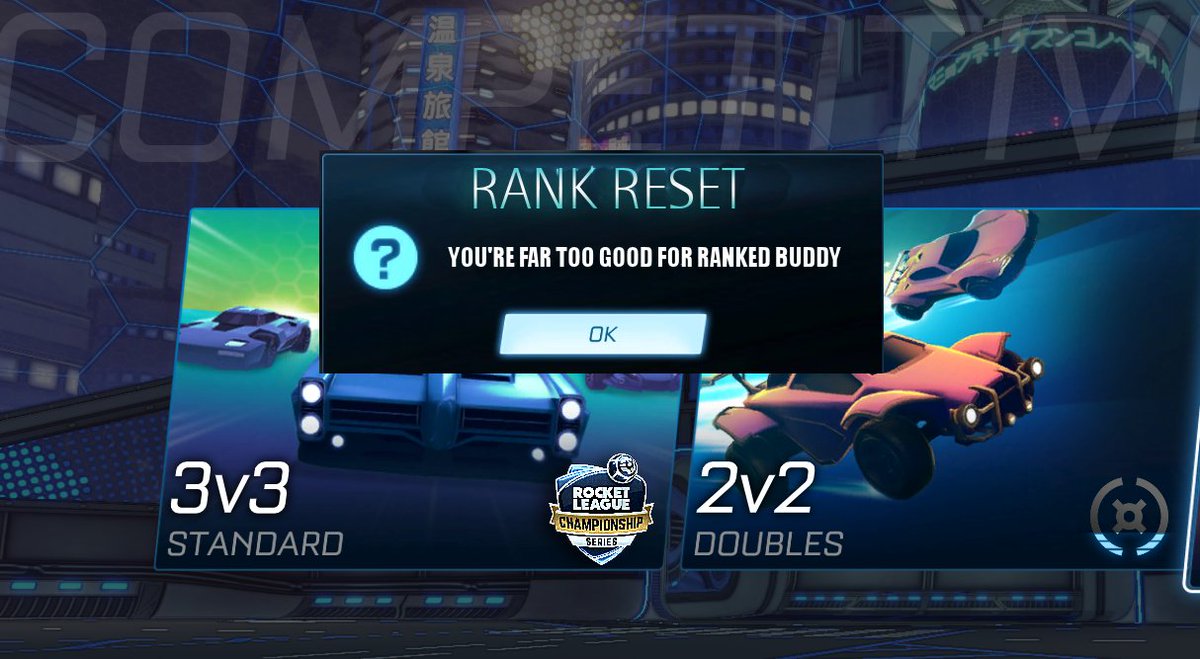 ZeisixRL's tweet photo. Anyone Else's Rank Just Got Reset? #serversdown?
#rocketleague #psyonix #epicgames https://t.co/7Vrm84PEgd