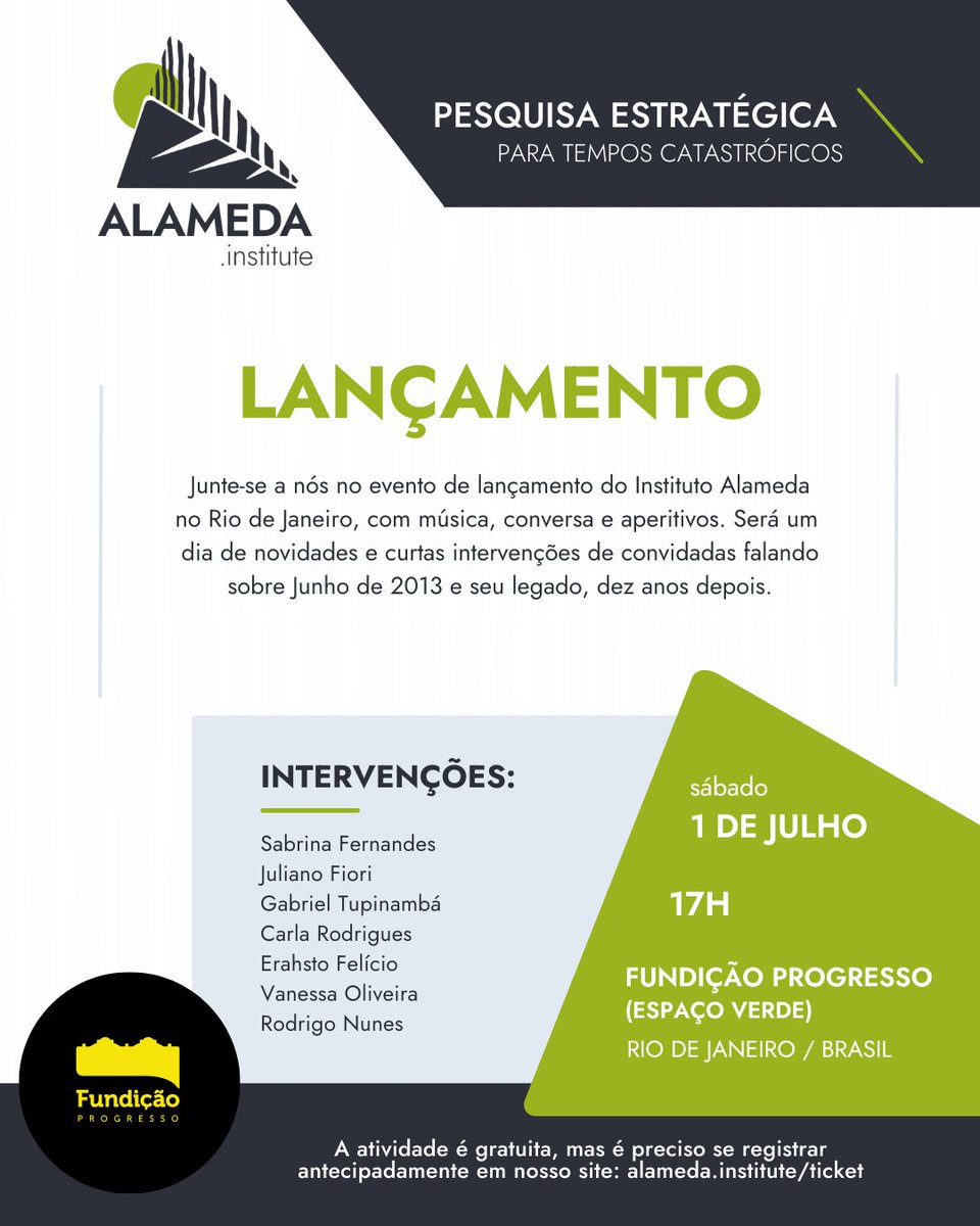 alamedainst's tweet photo. Este sábado (1º de julho) tem lançamento do Alameda no Brasil. 

Uma tarde de música, debates, projeções, comes e bebes, e a apresentação do projeto 'Arquivo de Junho'.

Para participar inscreva-se em: https://t.co/INQxywqgNn https://t.co/cJOh7RljO0