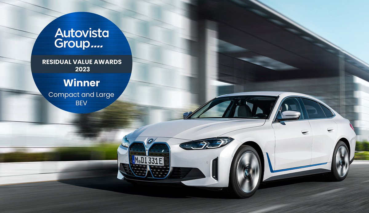 #BMW i4 siegreich in der Kategorie „Compact and Large BEV“ 🥇

Gratulation an den BMW i4, der bei den 1. #AutovistaGroup Residual Value Awards die Konkurrenz bei den „Compact and Large BEV“ hinter sich gelassen hat. 

Mehr zum Sieger-Modell hier: 
▶️ ow.ly/XOHS50OY4X0