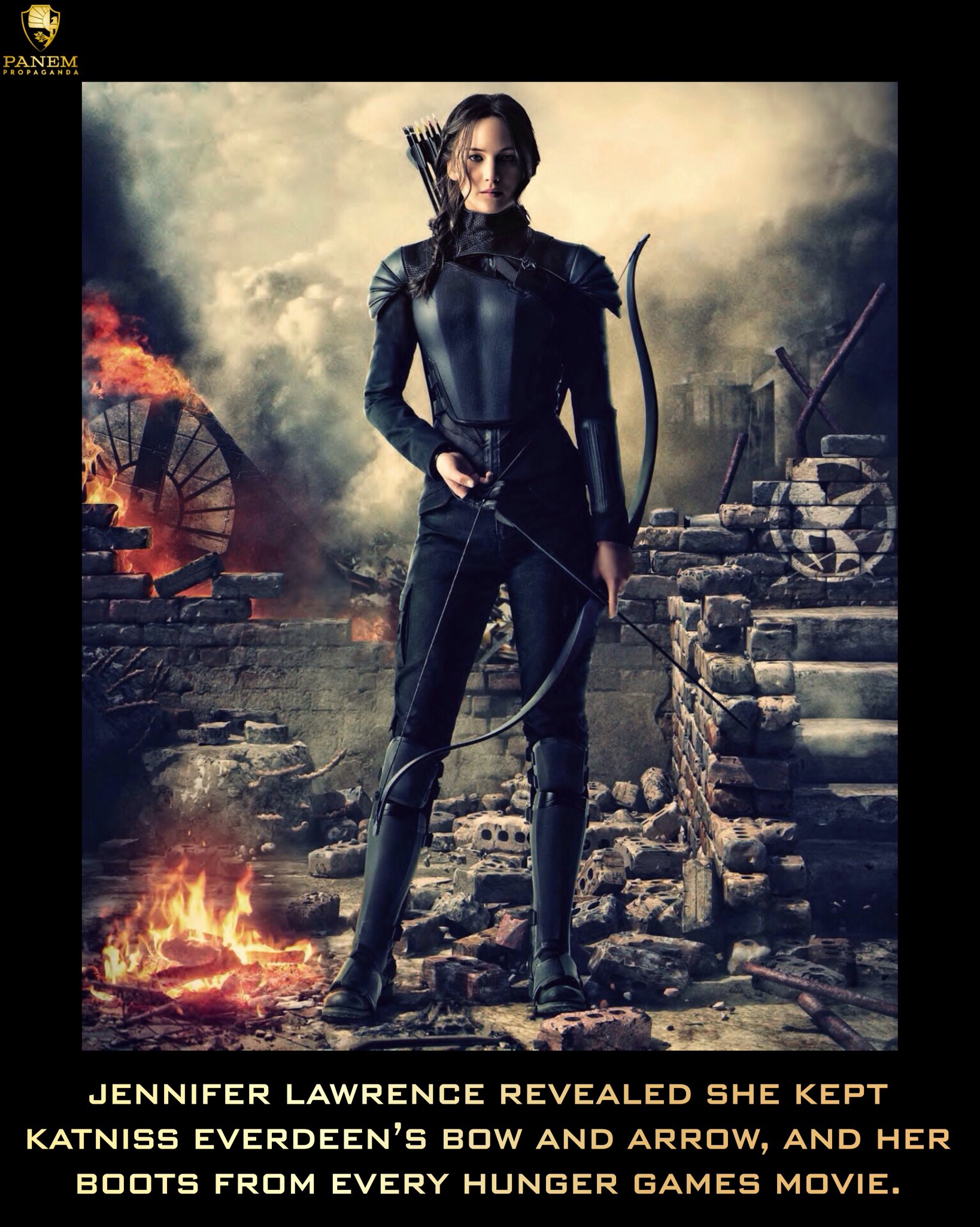 katniss bow and arrow catching fire