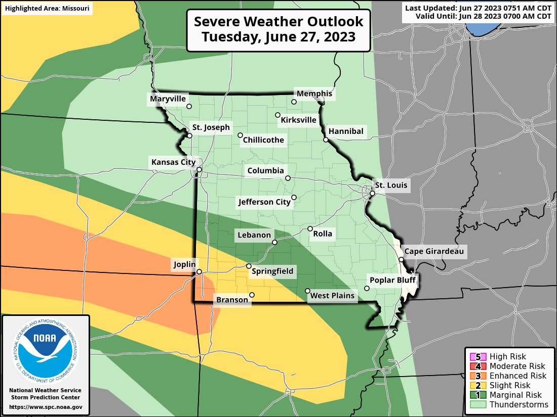 MyRadar Weather on Twitter "UPDATE The NWSSPC has upgraded parts of