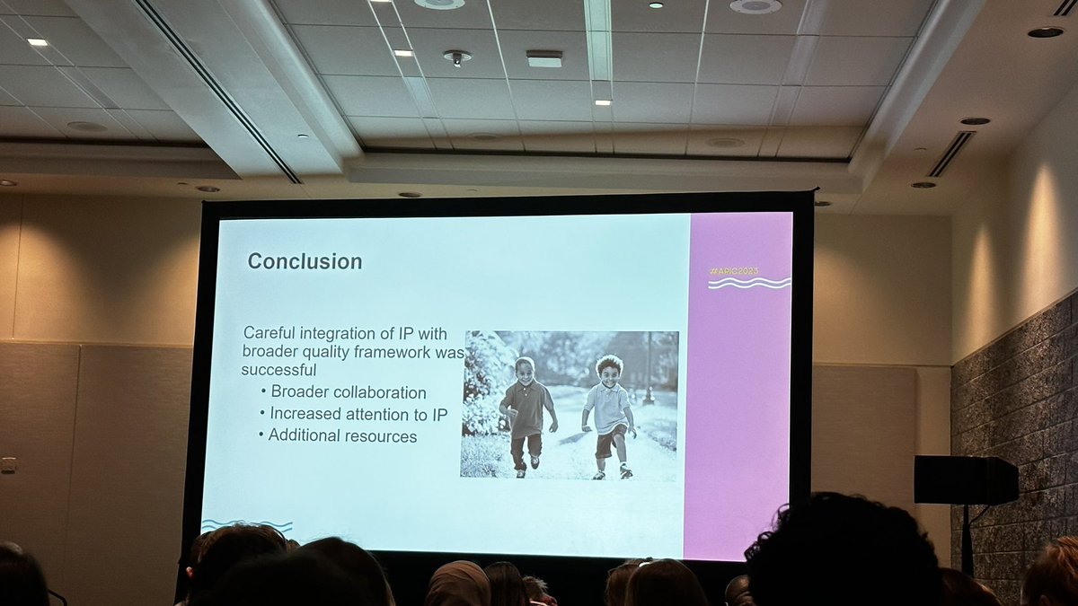 JoanneReynard's tweet photo. Quality and safety - direction of travel - is IP loosing its identity and been swallowed up in Safety &amp; Quality? @APIC #Apic2023 
Be one team - is the message https://t.co/O6dj1d445s