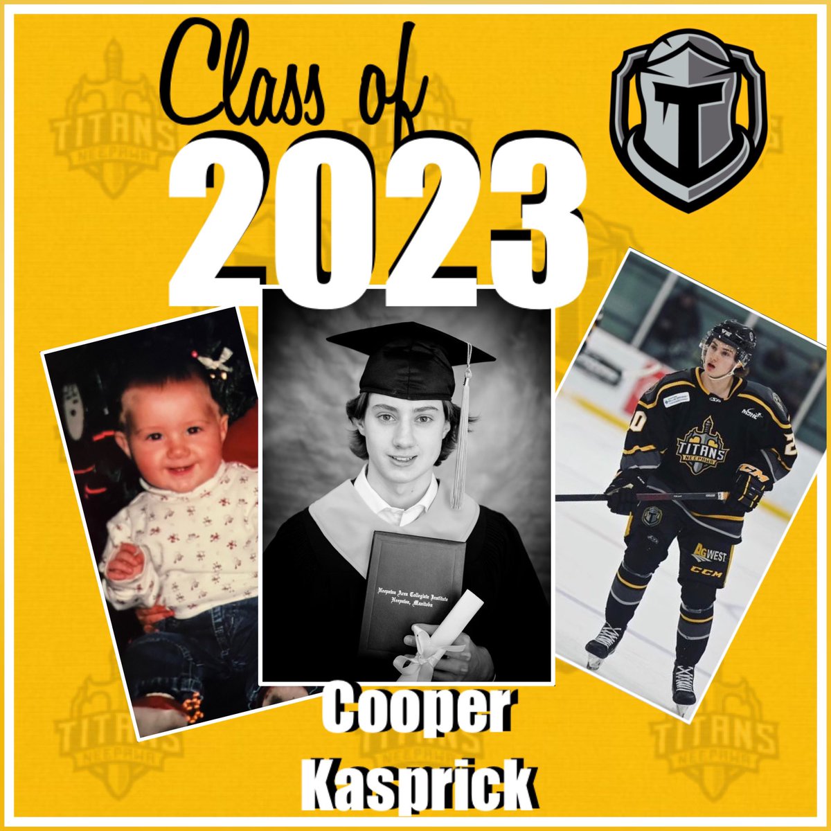 Congratulations to all the graduates today - especially our very own Cooper Kasprick! 

#neepawagrad🎓
#TitanUp🛡️🗡️ @CooperKasprick