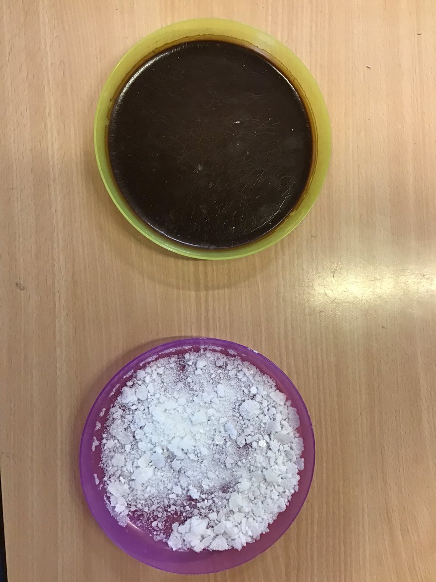 CanonYearFive's tweet image. Here were our results! Both mixtures solidified and the water evaporated to leave behind the coffee residue and salt crystals! #CSPSSTEM #CSPSScience @LT_Trust @CanonSharples