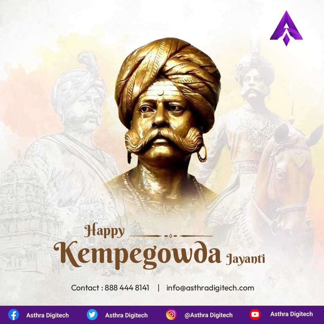 A true hero who will continue to inspire generations through his legacy.

Happy Kempegowda Jayanthi.

#Kempegowdajayanthi  #Kempegowda #Nadaprabhu #nadaprabhukempegowdajayanthi #karnataka #asthra_digi_tech