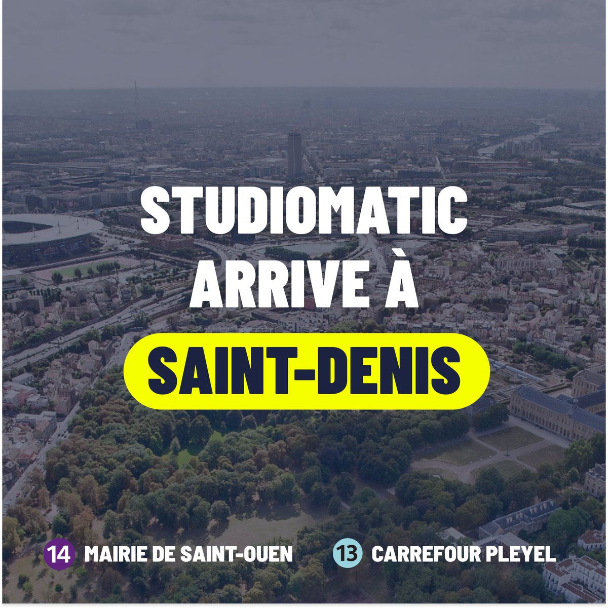 Studiomatic_'s tweet photo. Nous sommes très fiers de vous annoncer que Studiomatic arrive au coeur du quartier d’affaires Saint-Denis Pleyel !  🎉🎉🎉

En attendant, la liste d’attente est désormais OUVERTE 
👉  https://t.co/bpEZQb23cF

#musicstudio #recordingstudio https://t.co/y4dz31p2sO