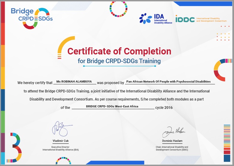 AlambuyaRobinah's tweet image. Proud to be an alumnus of  #BridgeCRPD_SDGs training. As a woman with Pschosocial Disability from the rural, I am honoured to be a beneficially of this capacity building program, It enriched my knowledge about the #CRPD &amp;amp; #SDGs - using them as a tool  in the fight for Inclusion.