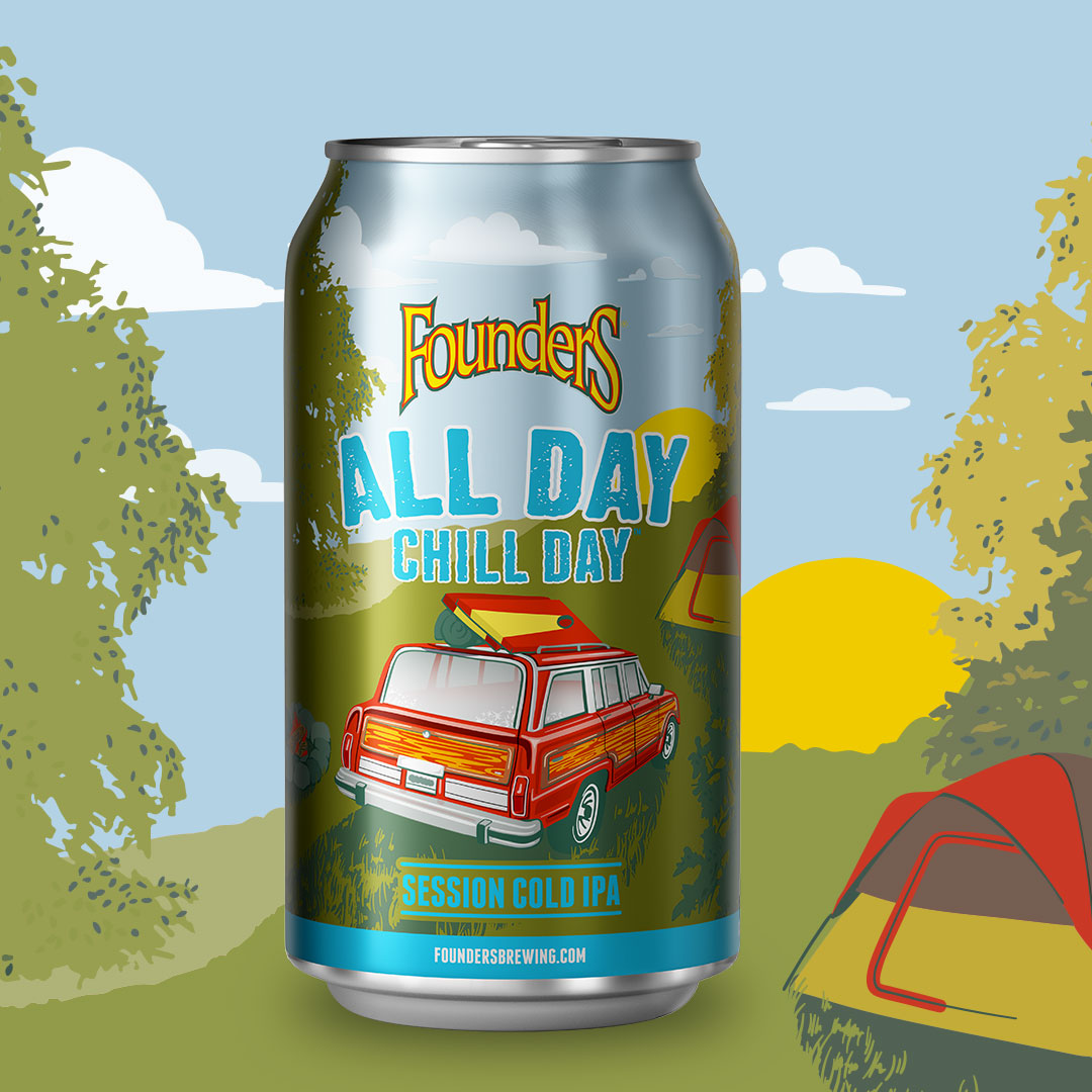 Say hello All Day Chill Day! 

All Day Chill Day is a refreshingly crisp Cold IPA brewed with an assemblage of hops for a subtle yet flavorful punch of pineapple, floral and lemon notes. So throw out the to-do list and kick up your feet because All Day Chill Day is on its way!