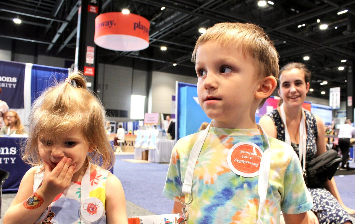 iSchoolUI's tweet photo. We had a blast meeting visitors of all sizes at our booth! One of our #iSchoolUI alums, @EmilyRMroczek (MSLIS '14), dropped by with her husband Marek Mroczek, a fellow @UofIllinois alum, &amp; their three wonderful children.

Did you miss the #ALAAC23? Stay tuned for more highlights! https://t.co/VX6l98RsZk
