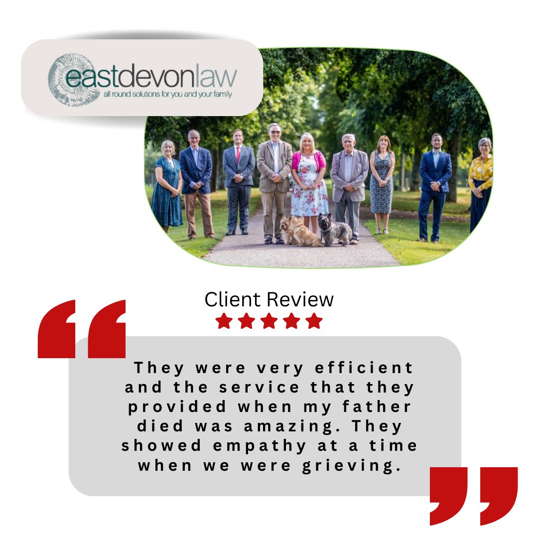 You can always find amazing reviews on our website, like this one, left for #EastDevonLaw
"They were very efficient and the service that they provided when my father died was amazing. They showed empathy at a time when we were grieving."
buywithconfidence.gov.uk/profile/east-d…