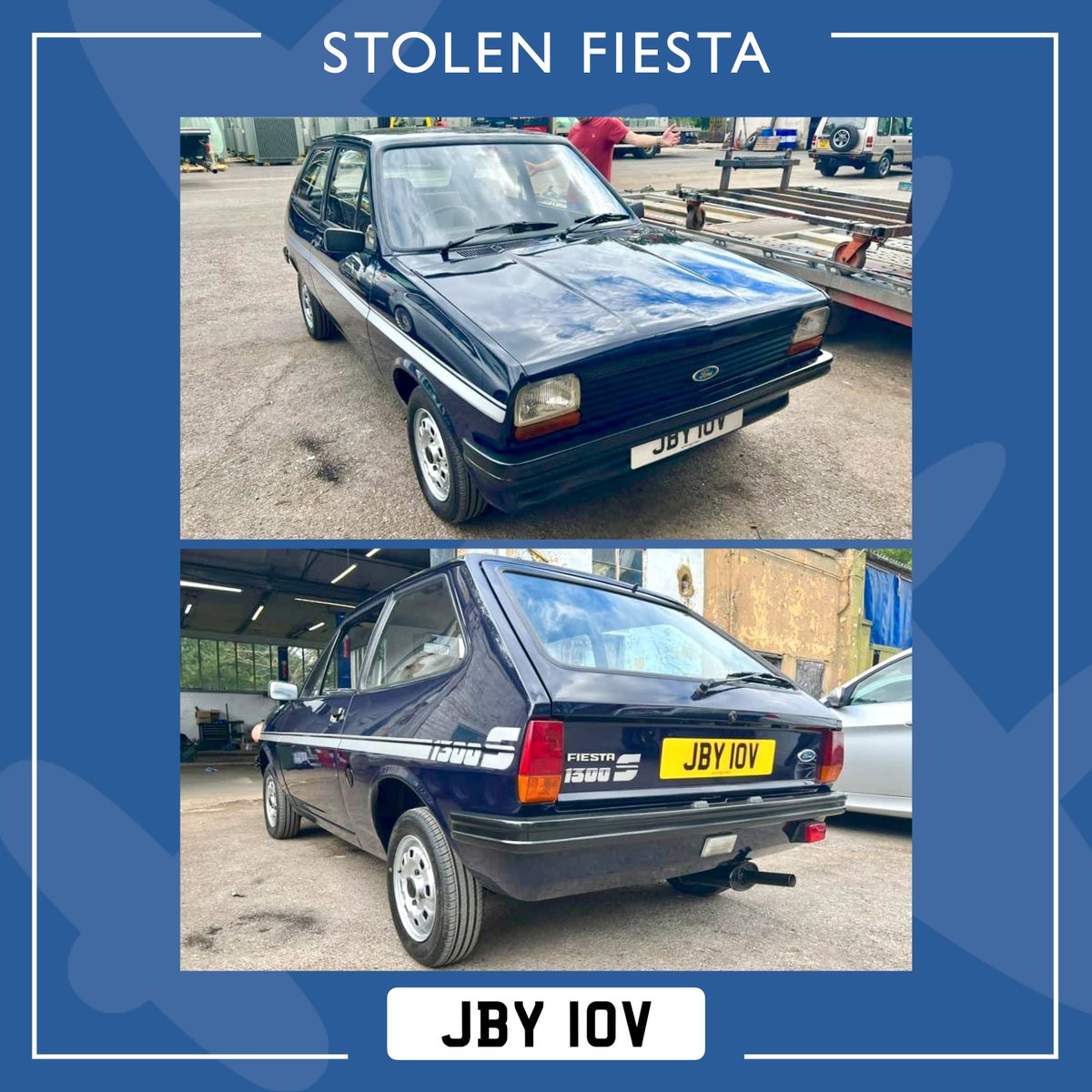 Lancaster_Ins's tweet photo. 🚨  Stolen overnight 26-27 June from Premier Inn #Pontefract North inside a fully enclosed white trailer

🚙  1979 Ford Fiesta 1300S, reg #JBY10V

📣  Address sightings/leads to @wheelerdealers @mikebrewer @f1elvis @mrsmbrewer https://t.co/v6lKQ5u2ea