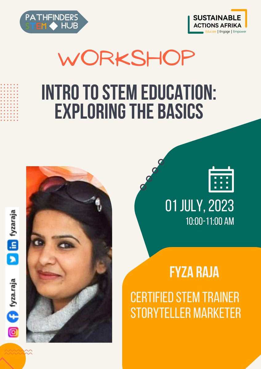p_STEMhub's tweet photo. With @fyzaraja & @saafrika_ we are having our first STEM event on 01.07.2023.
Objectives: Explore the foundations of STEM education, understand its importance in preparing students for the future, & discover the role of a STEM center in promotx hands-on learnx & innovation. 🚀 https://t.co/qLSOQkjyvr